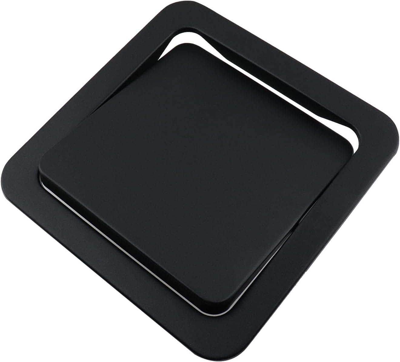 Antrader Square Trash and Waste Chute Lid Built-in Countertop,Recessed Countertop Flap Lid Trash Bin for Restaurant Home Hotel Kitchen (1Pcs)