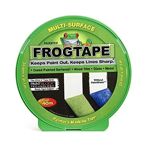 Frog Tape Maler-Kreppband für verschiedene Oberflächen, 24 mm x 41,1 m Für Innenmalerei und Dekoration für scharfe Linien ohne Auslaufen von Farbe Cover