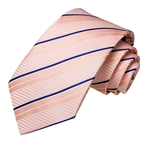 Image of Dubulle Mens Tie Set Solid Paisley Silk Striped Necktie for Men with Cufflinks Tie and Pocket Square
