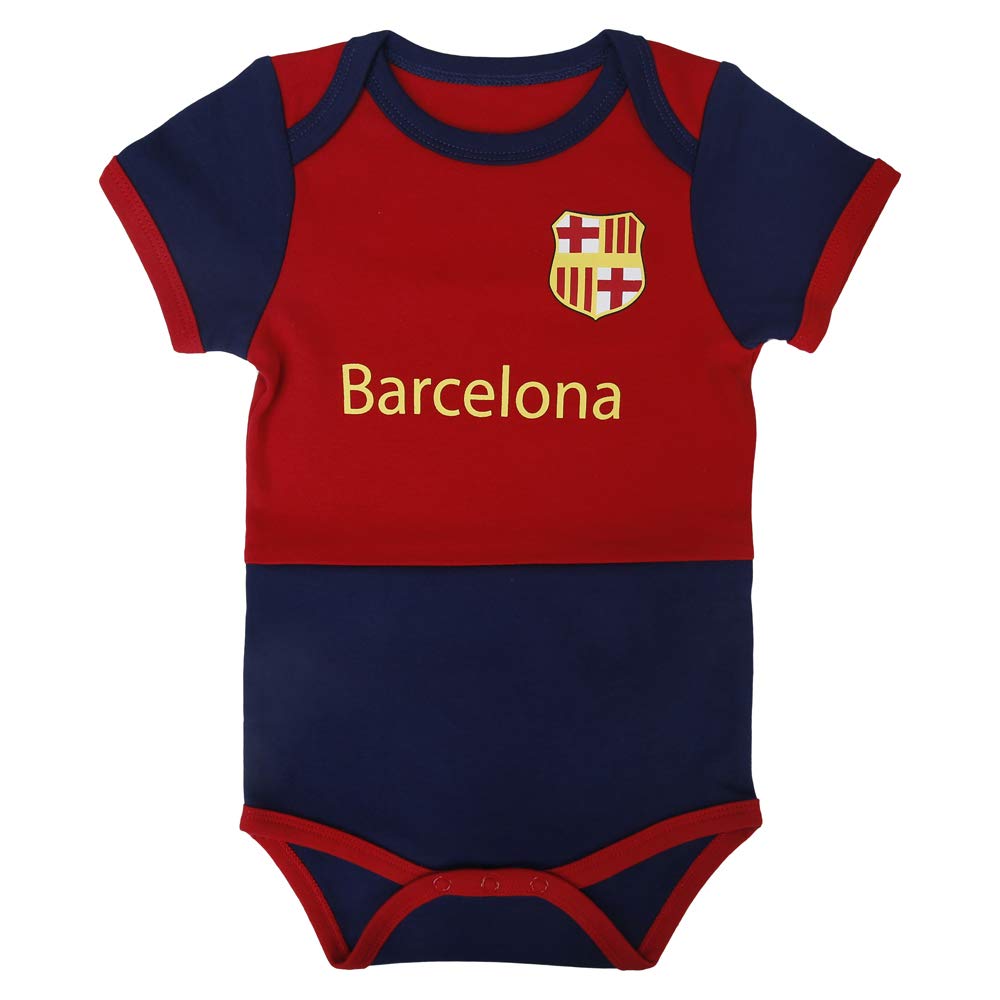 Newborn Barcelona Onesie Boys Girls Short And Long-Sleeve Baby Clothing | Unique Infant Team Soccer Bodysuits