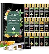 Aeshory Essential Oils for Diffuser 16 x 5 ml, 100% Natural Fragrance Oils Aroma Diffuser Oil Set for Ar...