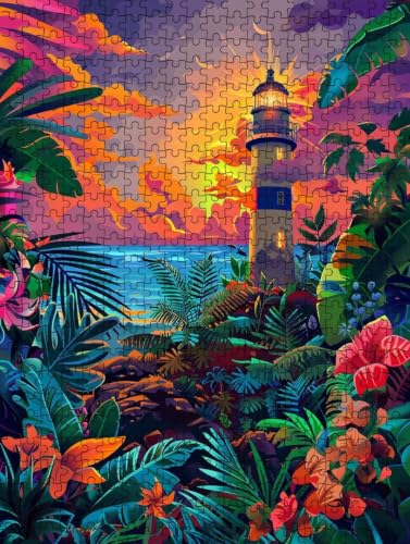Puzzle 3000 piezas para adultos, rompecabezas desafiante Flores del Faro y juego educativo familiar