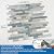 MOFIT 3D Stone Brick Backsplash Tile for Kitchen Peel and Stick Self-Adhesive Wall Tile,Marble Linear Mosaic Tiles Stickers Bathroom Wall Panels Fireplace Vanity (Blue Green Gray,10sheets)