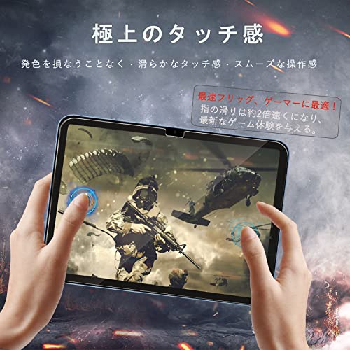 Image of (Set of 2) iPad 10th Generation (2022) Glass Film, Made of Asahi Glass Material, 9H Hardness, Shatterproof, Anti-Fingerprint, Anti-Bubbles, Water Repellent, Oil Repellent, Compatible with iPad 10th