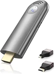 Wireless HDMI Transmitter and Receiver, Plug & Play Portable 2.4G/5G Wireless HDMI Extender Kit for Streaming Video and Audio to Monitor from Laptop/PC/TV Box/Projector
