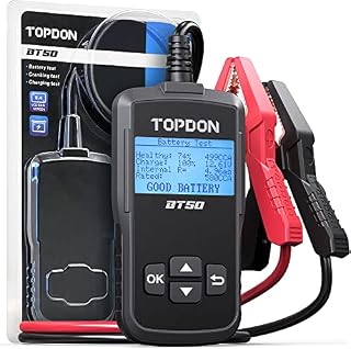 Battery Tester TOPDON BT50 12V Car Battery Tester 100-2000CCA Battery Health Check Cranking Test Charging Test Battery Alternator Analyzer
