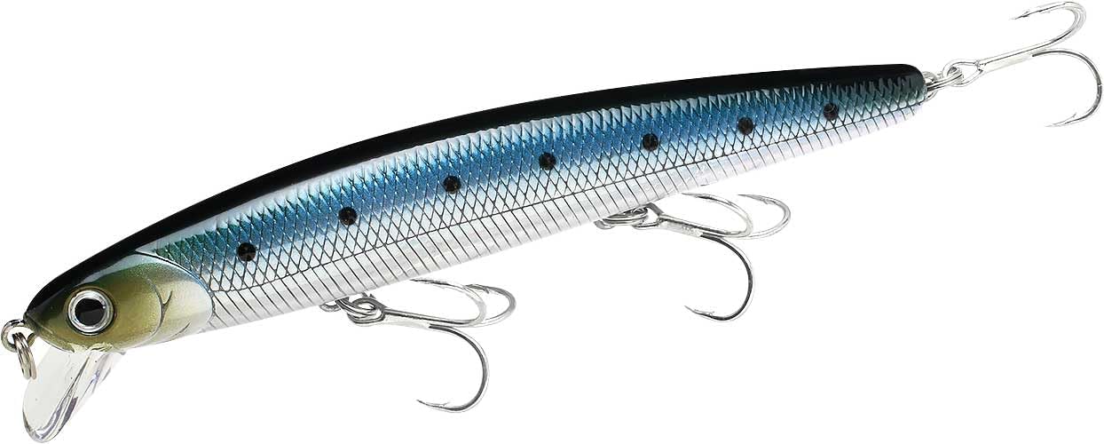 LUCKY CRAFT FlashMinnow 110 Ghost Series Saltwater Fishing Lures, Jerkbait for Halibut and Bass Fish, Slow Suspending 1–2 ft, Surf Fishing Gear and Tackle Box Accessories