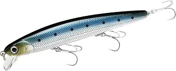 LUCKY CRAFT FlashMinnow 110 Ghost Series Saltwater Fishing Lures, Jerkbait for Halibut and Bass Fish, Slow Suspending 12 ft, Surf Fishing Gear and Tackle Box Accessories