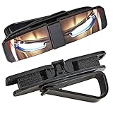 Cyber-Inspired Dual Clip Car Sungglasses Holder for Visor, Futuristic Eyewear Organizer for Tech Enthusiasts and Daily Drivers