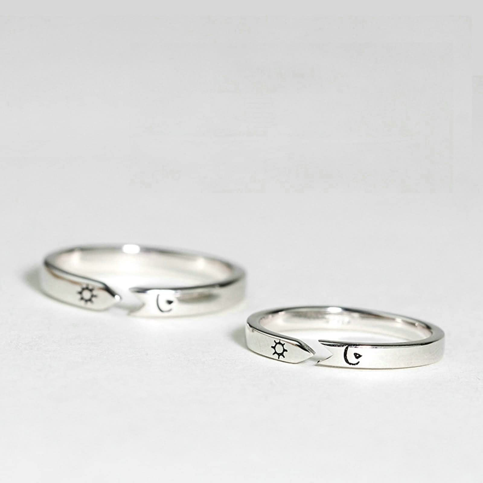 Anelli a forma di nocca, grande anello di fidanzamento con sole e freccia in argento Sterling regalo gioielli da donna, Ajustable, Argento sterling, Nessuna pietra preziosa