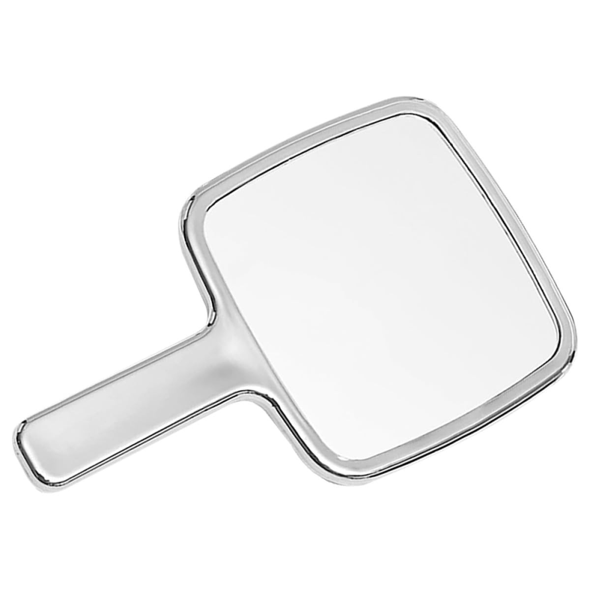 Healifty Small Handheld Makeup Mirror with Handle Portable Electroplated Water Ripple Wave Mirror for Travel and Personal Beauty