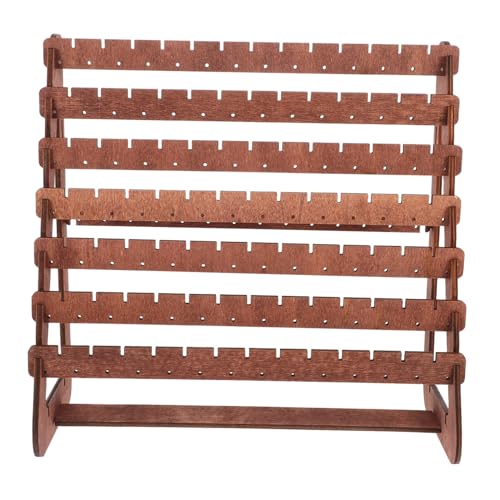 ROMISBABA Soporte para Pendientes de Madera Retro Exhibidor Vintage Resistente para Joyería Organizador Artesanal para Mesas y Exposiciones