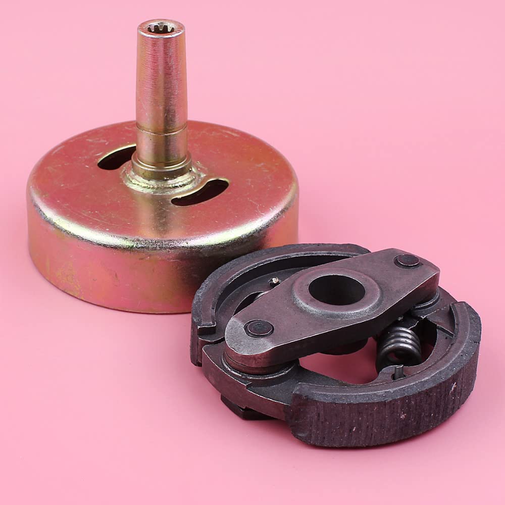 Conjunto de Embrague de 75 mm con Tambor de Embrague de 9 Dientes, Compatible con Motor de desbrozadora de césped NB411.