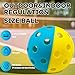 Spunspon 6-Pack Premium Outdoor Pickleball Balls | 40 Holes Fluorescent Green Balls | All-Surface Play | Crack-Resistance | Convenient Drawstring Mesh Bag, Yellow+Sky Blue