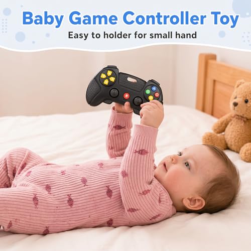 Image of Baby Silicone Remote Game Controller Teether, 2pack Teething Toy for Baby 3 6 12 18 Months, Baby's Chew Toys, Food Grade Silicone Teething Toys for Infants, BPA Free, for Babies Gum Relief