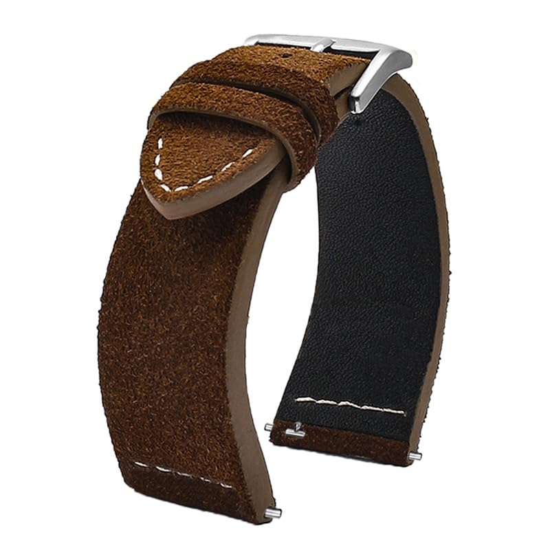 Bracelet montre Suede en Cuir 23mm imperméable de haute qualité à libération rapide