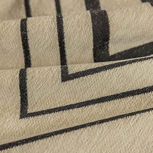 Stacypik Soft Durable Geometric Sectional Couch Cover,Reversible Striped Sofa Slipcover Boho Tassel Furniture Protector For 2 Cushion Couch Washable Stylish Sofa Throw Cover For Kids Dogs-71X118In #TOP5