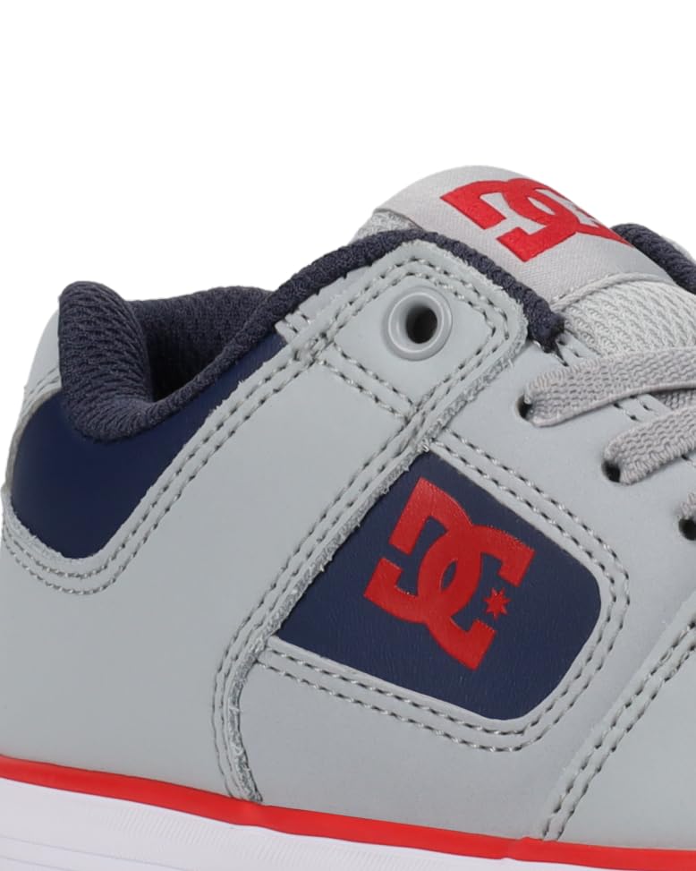 DC Sneaker Skate Shoe, Grey/Blue/RED, 13 US Unisex Little Kid2