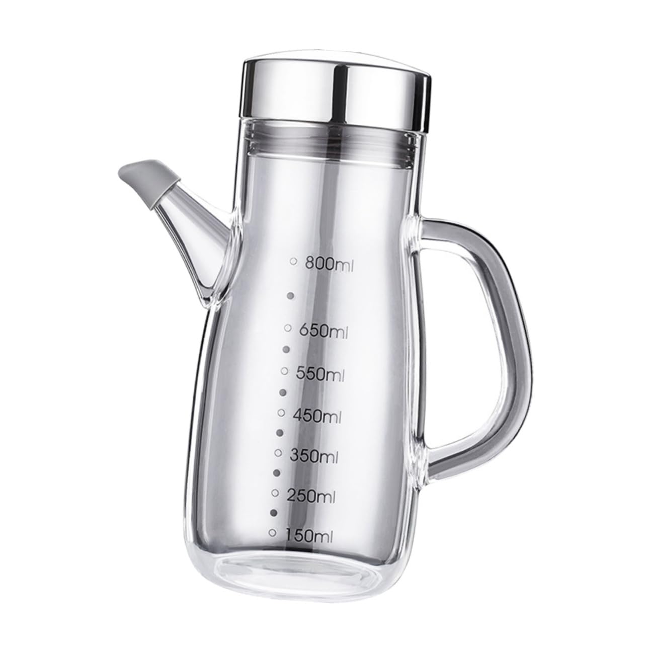 Zerodeko Große Ölflasche aus Glas mit Auslaufschutz für Öl und Essig