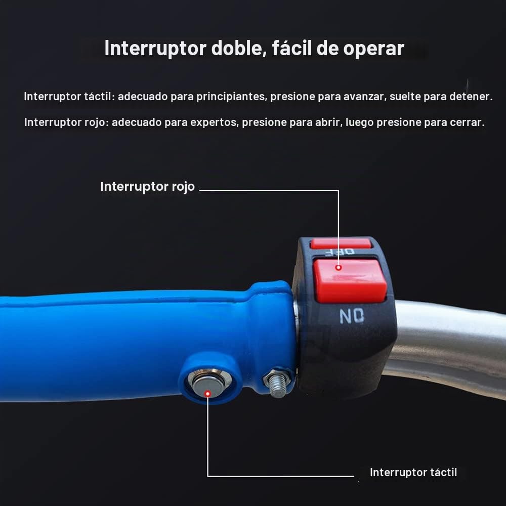 Carretilla De Mano EléCtrica,Carretilla para Subir Escaleras con Carga De 400 Kg Que Ahorra Mano De Obra con Mango TelescóPico (45-65 Pulgadas),Motor Sin Escobillas De 1200 W,BateríA De 48 V/36 Ah