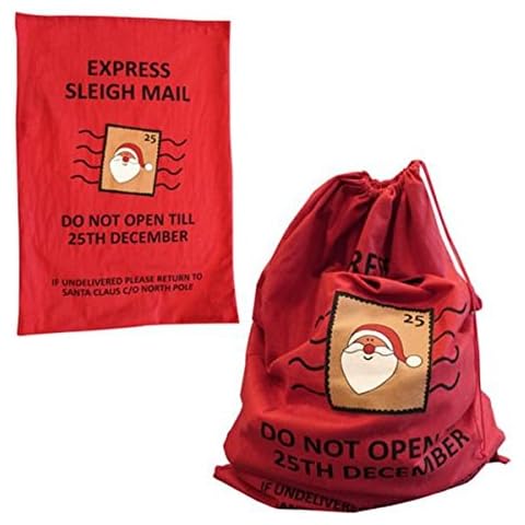 Jumbo Santa Sack Express Mail Gift Present Kids Children Giant Large Christmas Tree Family Celebration Stamp Party Home Cover