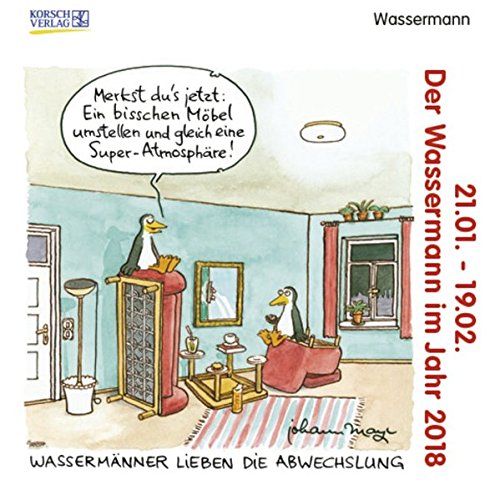 Wassermann Mini 2018: Sternzeichenkalender-Cartoon - Minikalender im praktischen quadratischen Forma Wassermann Mini 2018: Sternzeichenkalender-Cartoon - Minikalender im praktischen quadratischen Forma