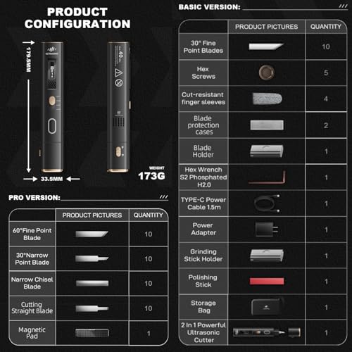 Couteau sonique 40 kHz multifonction à 3 modes pour modélisme précis - 7