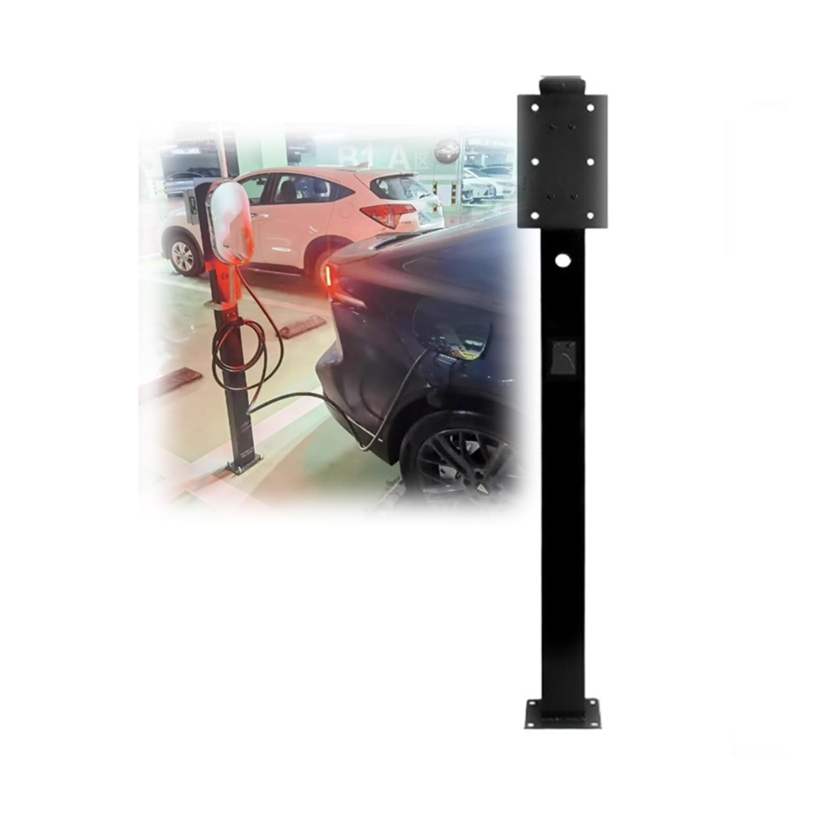 Borne de recharge avec support robuste et levier extérieur anti-corrosion