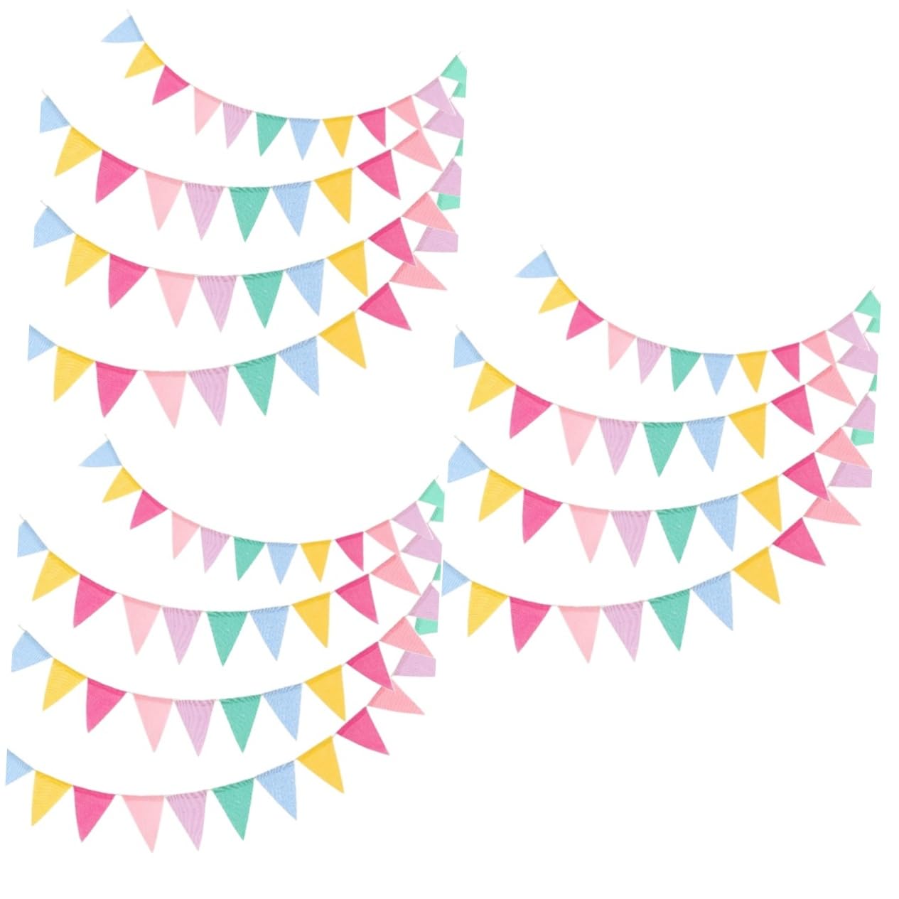 Ciieeo 3 Series Banderines Triangulares De Imitación Para Fiestas Guirnalda Decorativa Para Bodas Cumpleaños Y Celebraciones 4 Piezas X 3