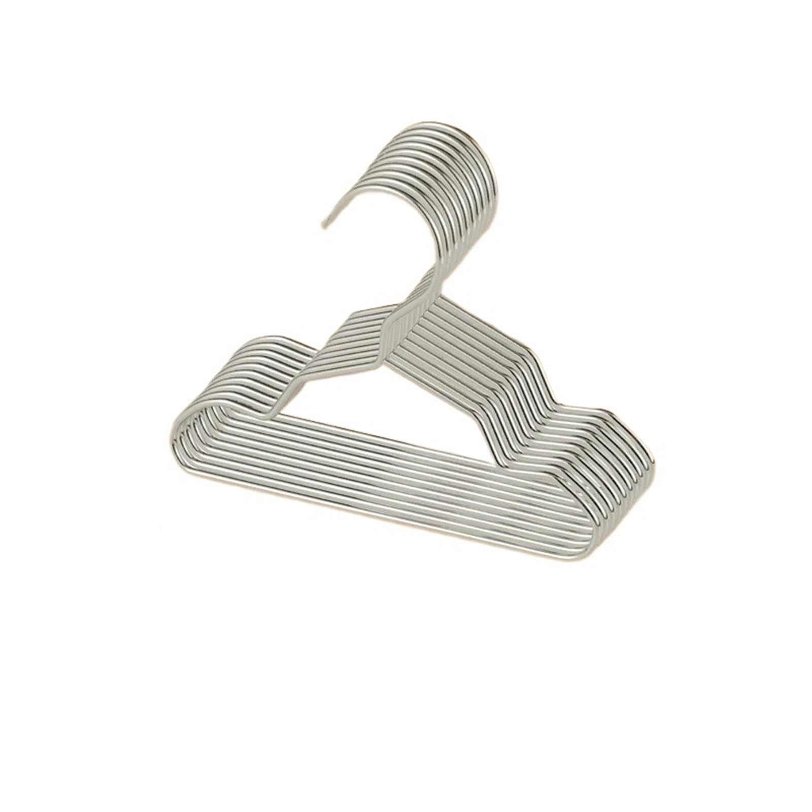 Hangers Kids Child Clothes Hangers Metal Pet Storage Rack Apparel Wardrobe Portable(Silver-15CM,5pcs)