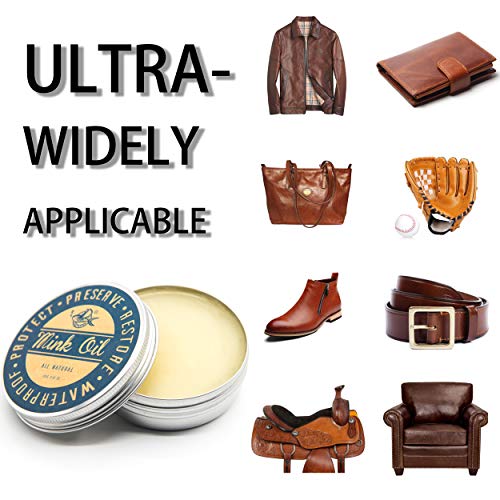 Mink Oil for Leather Boots, Leather Conditioner and Cleaner 3.52oz-Waterproof Soften and Restore Shoes,Saddles,Jackets,Purses,Gloves and Vinyl by SALTY FISH - Image 4