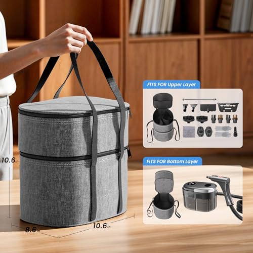 Image of Steam Cleaner,15s Heat-Up,1.5L Tank,6-Level Adjustable Handle,Steamer for Cleaning,Portable Steamer for Cleaning with 20PCS Accessories,Steam Cleaner for Home,Car