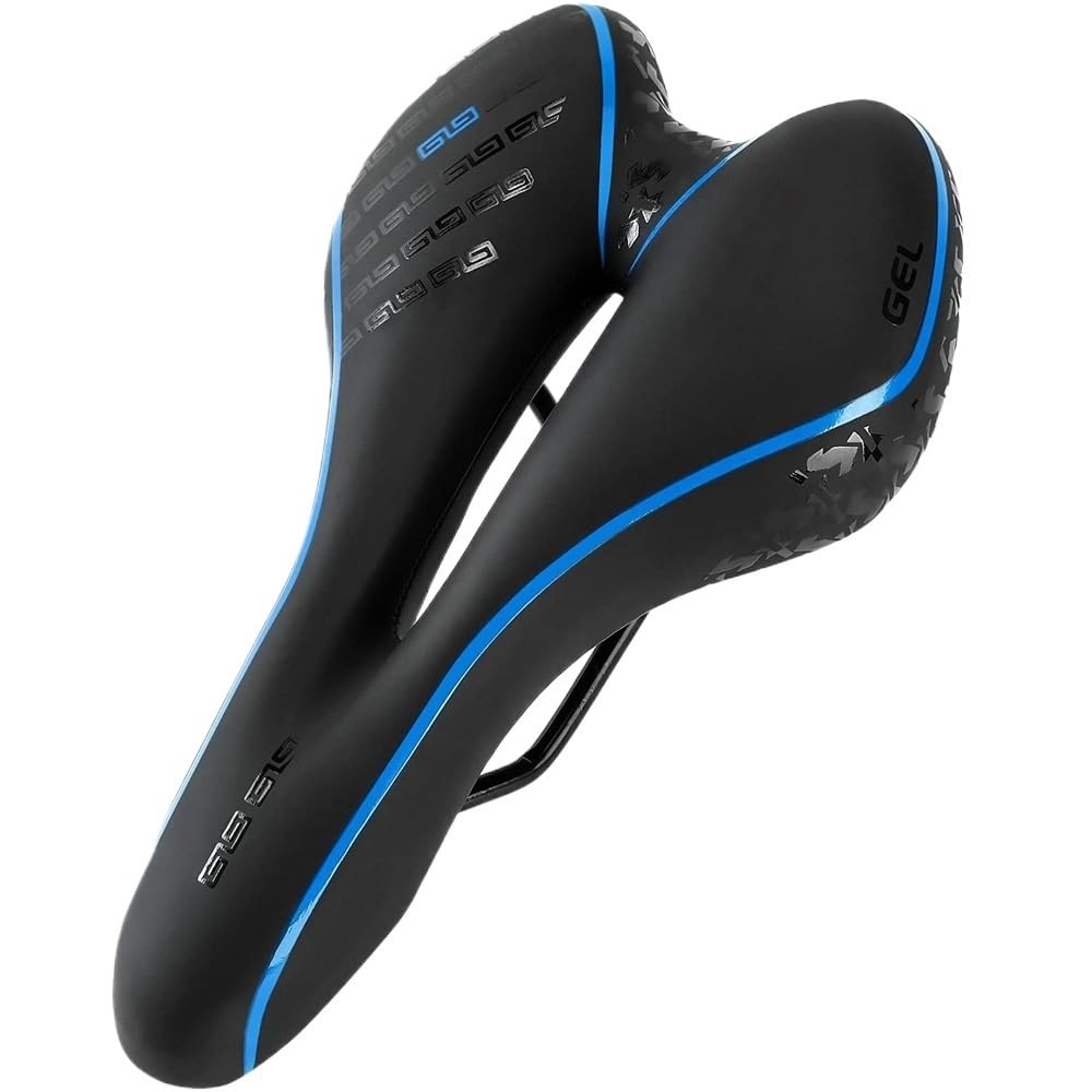 VFdthR Bike Seat MTB Mountain Road Bike Seat Bicycle Saddle Comfortable Soft Cycling Cushion Exercise(Type A Blue)