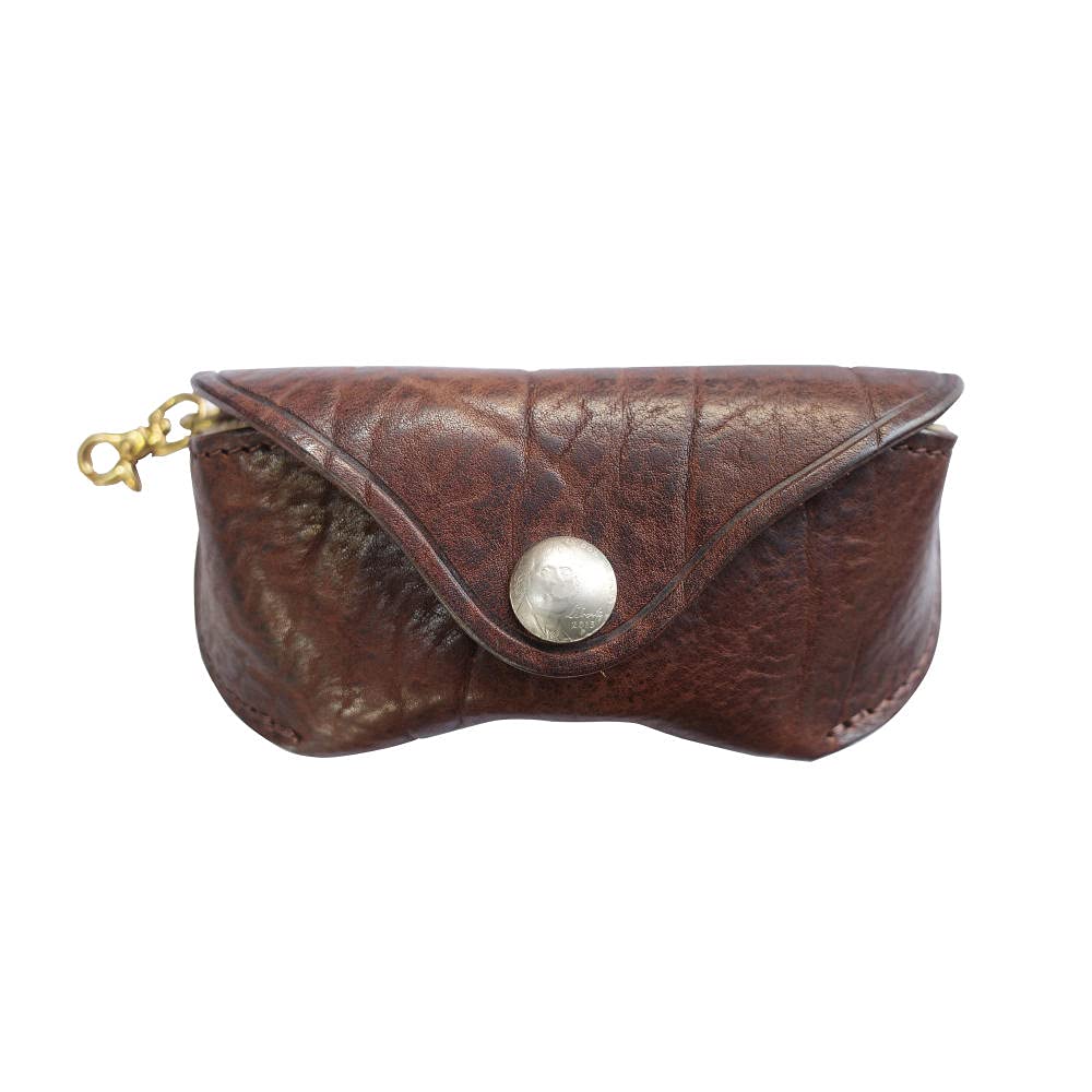 Brillenetui Sonnenbrillentasche Sonnenbrillen Etui Brillentasche Handgefertigte Kopfschicht Dicker Und Druckdurchdrucksender Myopie-Gläser Sonnenbrillen Tinte Aufbewahrungsbox Gläser Fall-Dunkelbraun