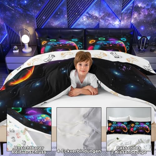 Homewish Gamer Kinder Farbe Videospiel Bettwäsche Gaming 200x200 – Ansicht 6