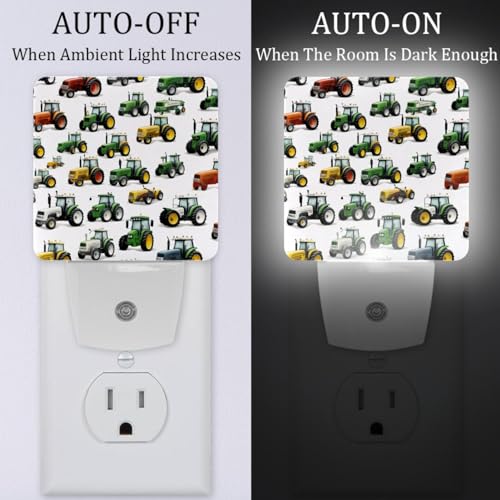 Lámpara de noche LED con sensor, patrón tractor para niños miniatura 2