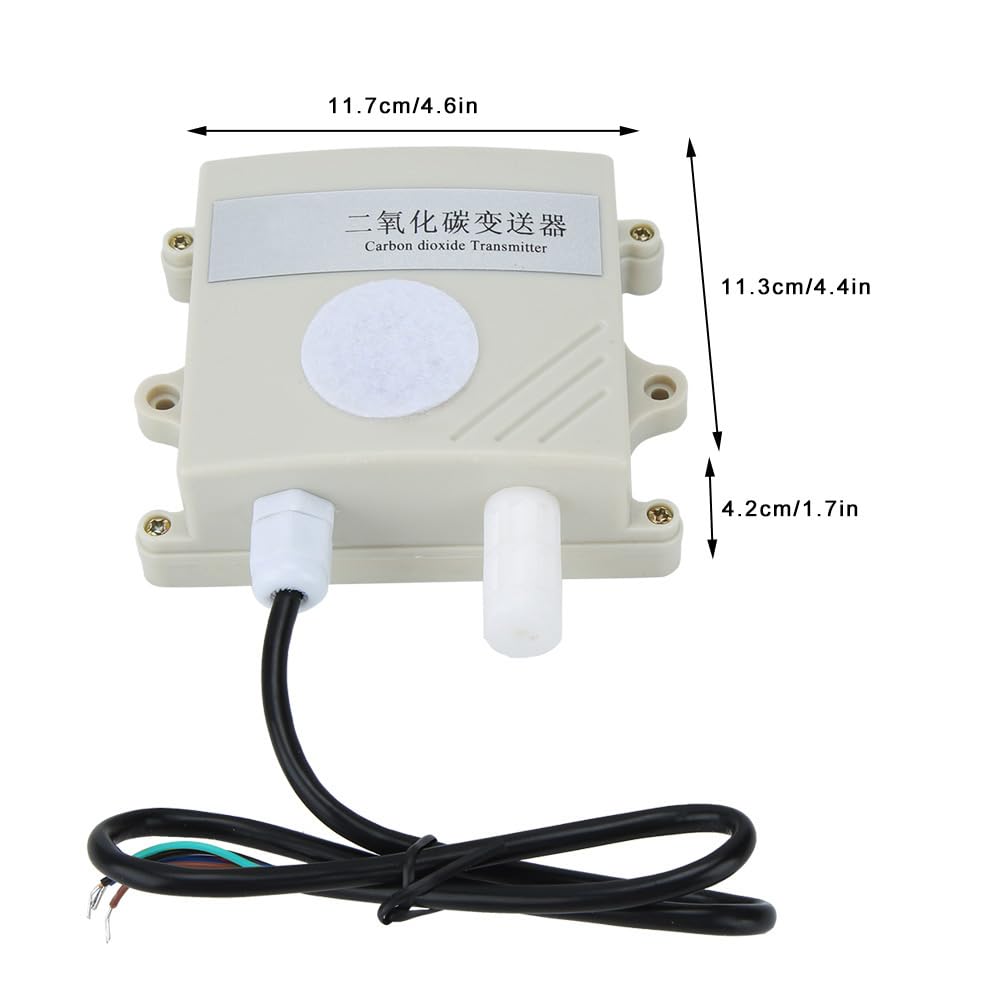 Transmisor de Sensor de CO2 de Alta precisión Monitor de dióxido de Carbono con Amplio Rango de medición 4005000PPm para Cultivo de Flores en invernaderos agrícolas Material de (Salida de Voltaje