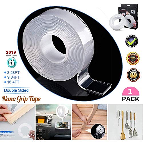 Preisvergleich Produktbild Multifunktionales Doppelseitiges Klebeband,Nano Entfernbares Klebeband Transparent,Wiederverwendbares Waschbares Klebeband für Wände,Küche,Teppichbefestigung,Einf... von Fotos