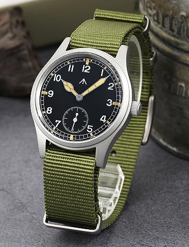 Image of TACTICAL FROG Militado D12 Military Mens Watch VD78 Quartz Sapphire Crystal C3 Super Luminous 36mm Dial Military-Style Dress Watches, 100M Waterproof