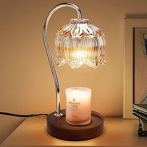 SaiDuoDuo Candle Warmer Lamp, Candle Lamp with Timer & Dimmer, with 2 Bulbs, Electric Wax Melter Light for Home Room Decor