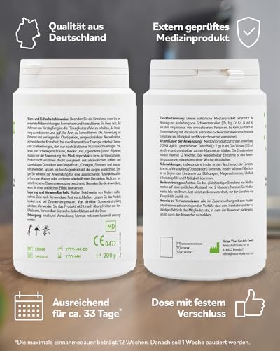 Zeolith MED Detox-Pulver, Medizinprodukt, Apothekenqualität, Vergleichssieger, Entgiftung von Schwermetallen, Entgiftungskur, Vulkanmineralien, Heilerde, Darmreinigung (200 g (1er Pack))