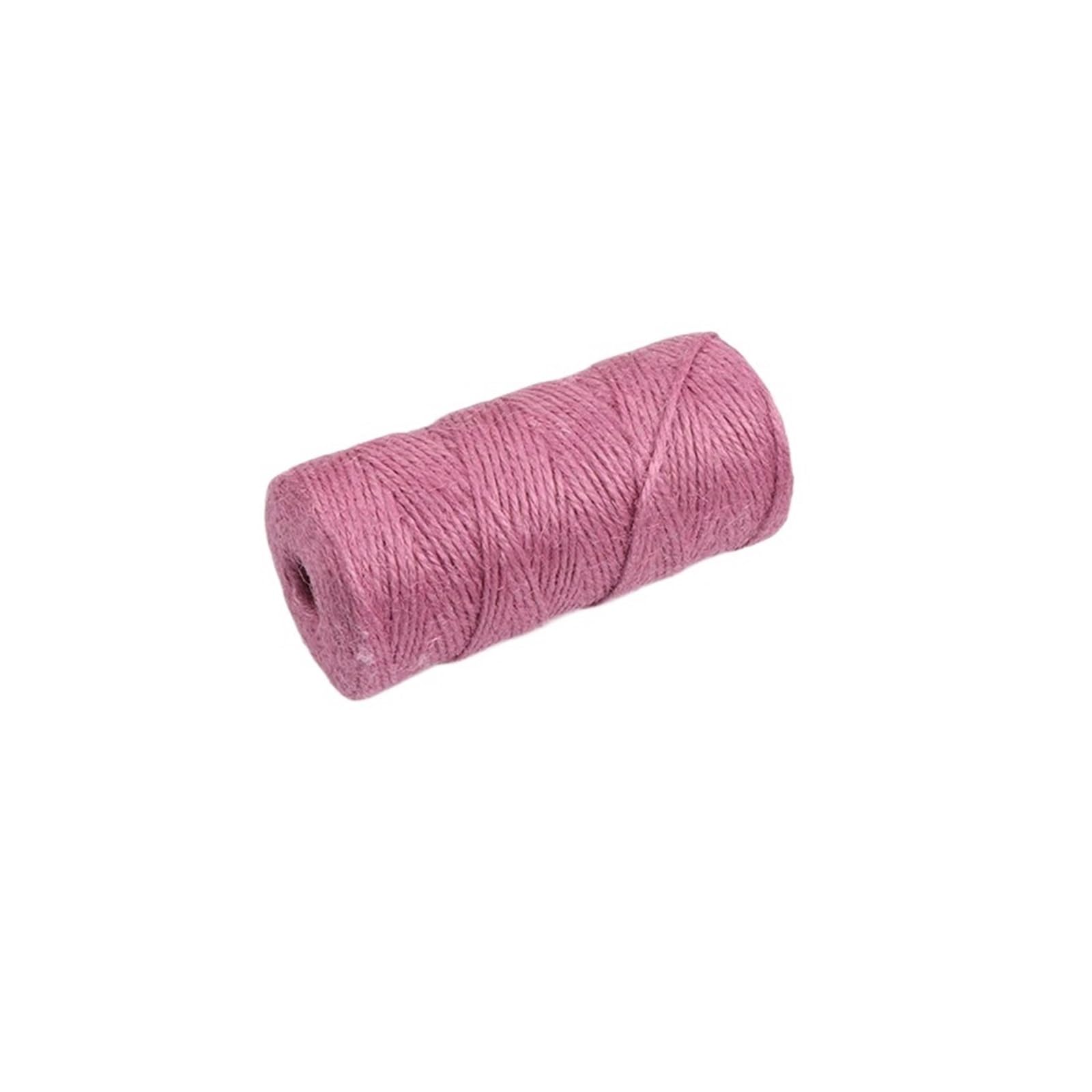 100M/Roll Colorful Jute Twine 2mm 3 Strands String Cords Burlap Ropes For Crafts Wrapping Picture Display(08 Purple)