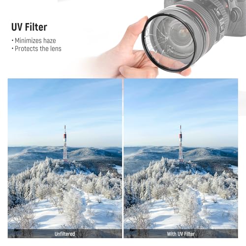 Image of NEEWER 77mm UV /CPL /ND Lens Filter Kit, UV Protection + Circular Polarizing + Neutral Density (ND8) Camera Lens Filter Set with Multicoated Optical Glass, Slim Frame & Upgraded Foldable Storage Case