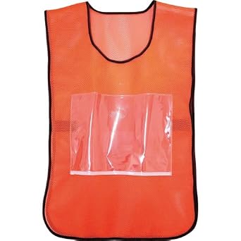 TRUSCO TSB-OR Safety Vest with Insert Pocket, Orange