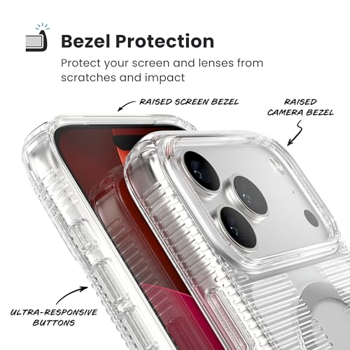 Image of Speck GEMSHELL Grip +MS Case for iPhone 17 Pro Max - Clear /Clear | Slim Protective Grip | Drop Protection | MagSafe Compatible