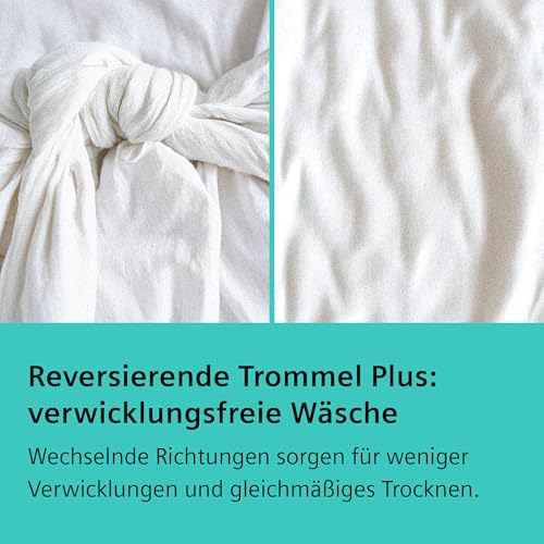 Siemens WR47B2C40 iQ700 Wärmepumpen-Trockner, 9 kg, Selbstreinigender Kondensator, AutoDry, Kurzprogramm 40', Nachlegefunktion, Reversierende Trommel, halbe Beladung, LED-Display, Touch Control