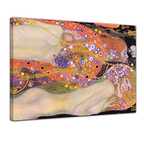 Bilderdepot24 Image de Toile - Vieux Maîtres - Gustav Klimt - Serpents d'eau II (1906-07) - 70x50 cm - Images sur Toile - Toile déco imprimée - Tableau Toile - Photo sur Toile