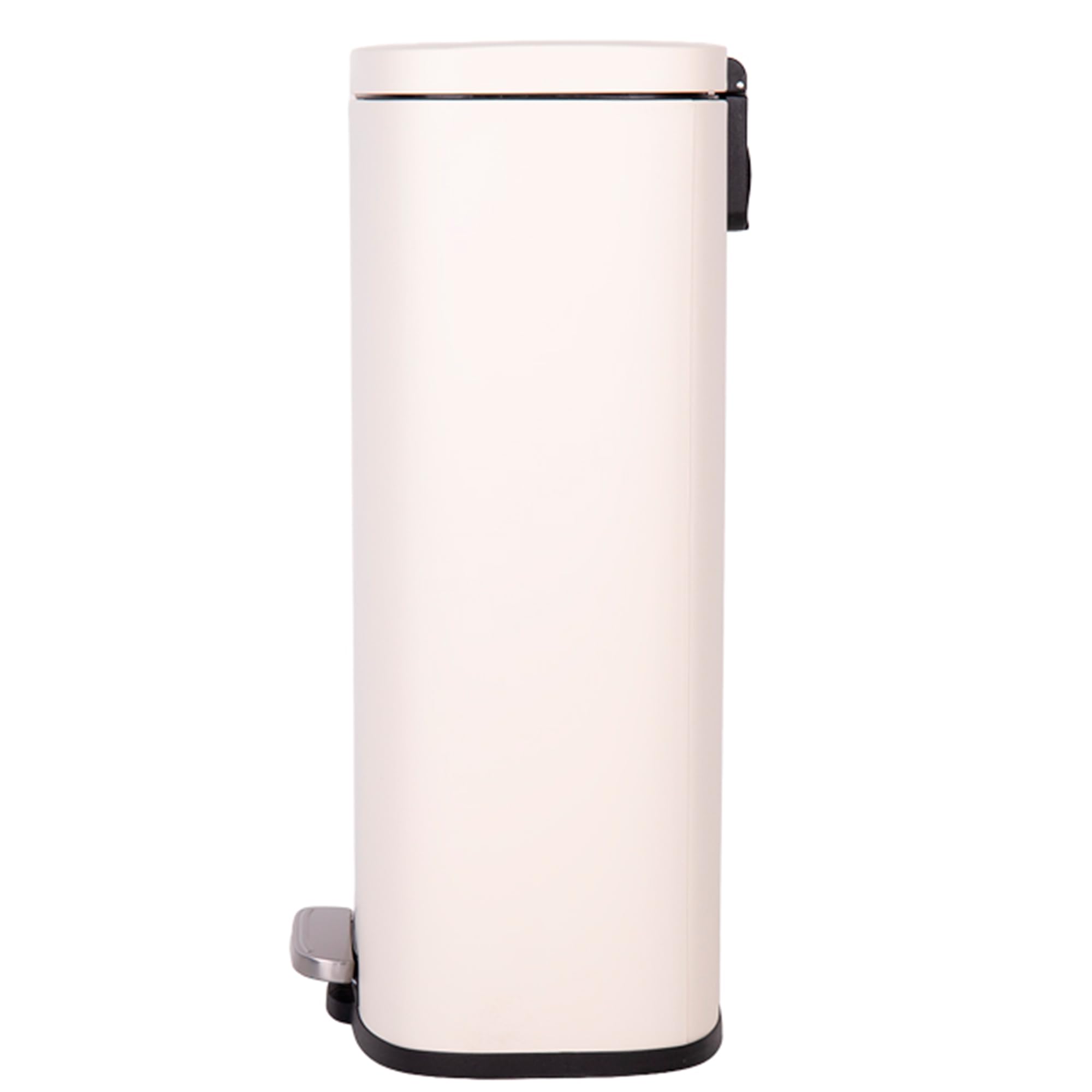 Cofan Cubo de Basura Beige con Pedal 5, 20 o 30 Litros, Cubo Interior, Papelera Metálica, Recubrimiento Antihuellas, Cierre Suave (1, Beige, 30 L)