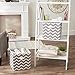 DII Non Woven Polyester Storage Bin, Chevron, Gray, Large Set of 2