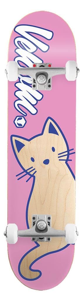 Venom Junior Kids Complete Skateboard - Cat Pink - 7.25"